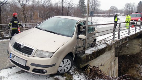 Węglówka: Barierki ochroniły przed wpadnięciem do potoku