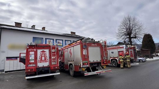 Węglówka. Pożar instalacji elektrycznej w sklepie