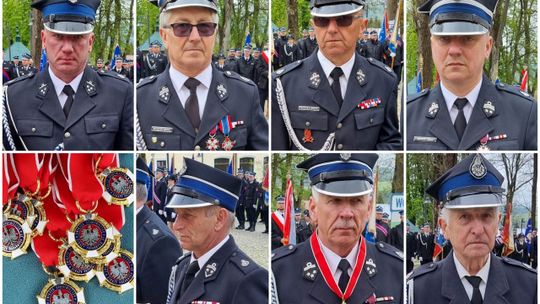 Wojewódzkie Obchody Dnia Strażaka w Kalwarii Pacławskiej 2023. Odznaczono krośnieńskich strażaków