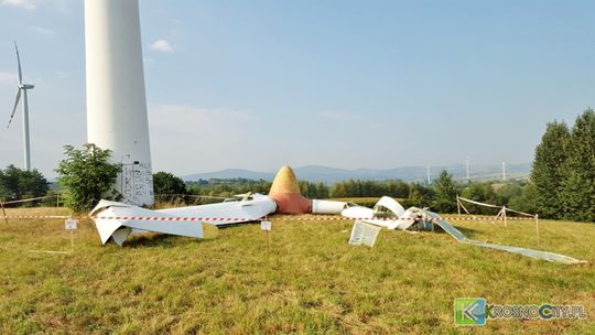 Wróblik Szlachecki: Awaria wiatraka. Odpadł wirnik