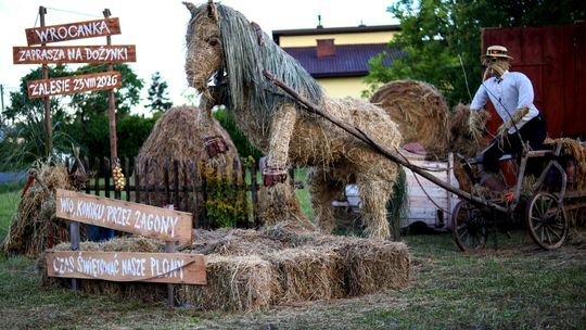 Wrocanka ma już efektowny dożynkowy witacz. Dzięki zaangażowaniu mieszkańców