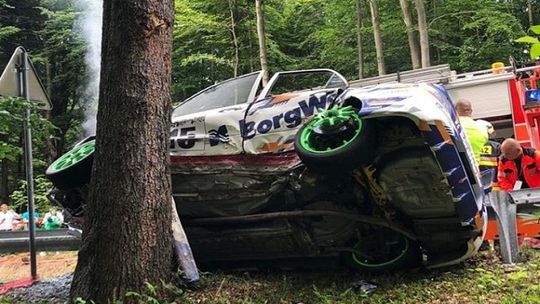 Wypadek Karola Krupy z BorgWarner Racing Team podczas GSMP