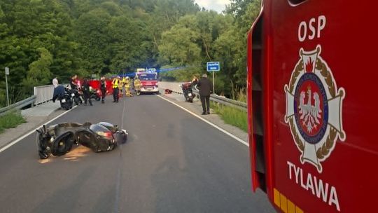 Wypadek motocyklisty na granicy Daliowej i Tylawy. Na miejsce skierowano śmigłowiec LPR