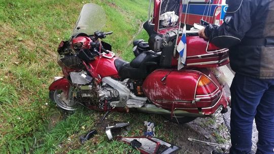 Wypadek na DK19. Ranny motocyklista