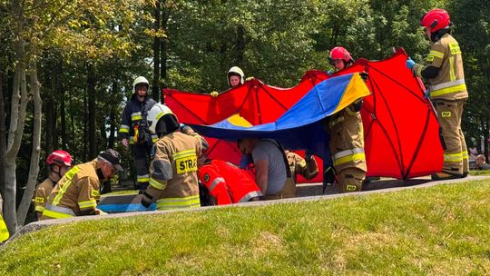 Wypadek na pumptracku w Korczynie. Nieprzytomny rowerzysta