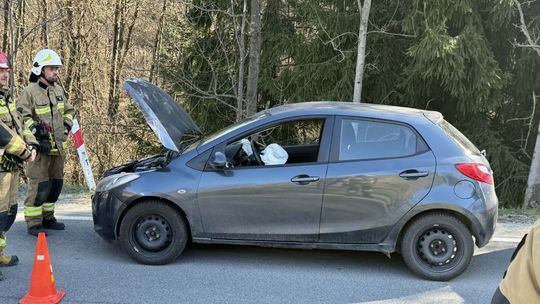 Kolizja w Czarnorzekach na DW991