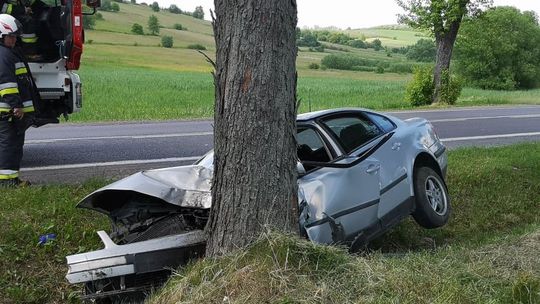 ? Wypadek w Rymanowie-Gniewoszówce. Samochód uderzył w drzewo