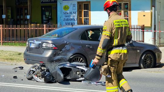 Wypadek w Rymanowie-Zdroju, Ranny motorowerzysta