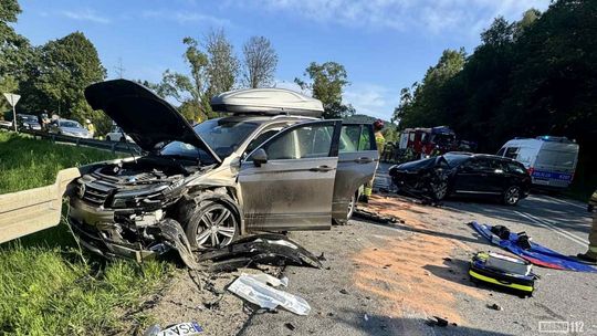 Wypadek w Tylawie. Jedna osoba uwięziona w pojeździe