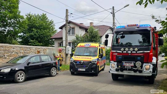 Zderzenie samochodu z rowerzystą w Rymanowie