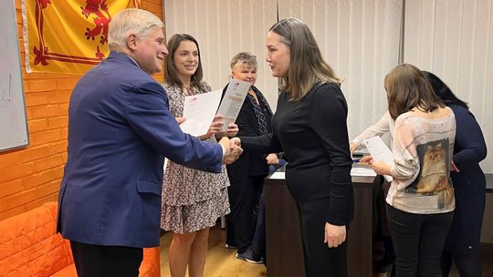 Zakończenie kursu języka polskiego dla obywateli Ukrainy mieszkających w Krośnie