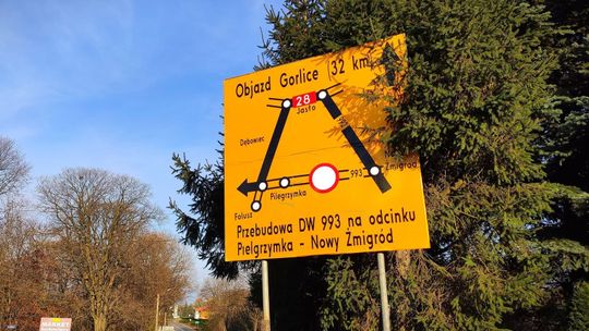 Zamknięcie drogi wojewódzkiej nr 993 od Nowego Żmigrodu do Pielgrzymki
