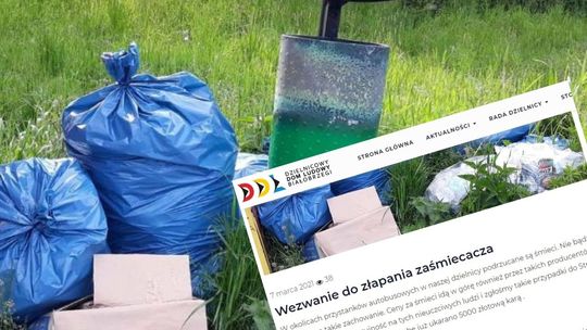 Zarząd krośnieńskiej dzielnicy Białobrzegi wzywa do złapania zaśmiecacza