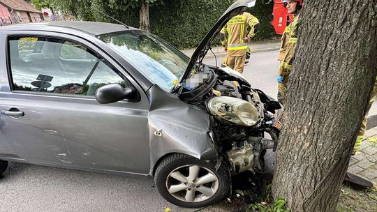 Zdarzenie drogowe na Paderewskiego w Krośnie