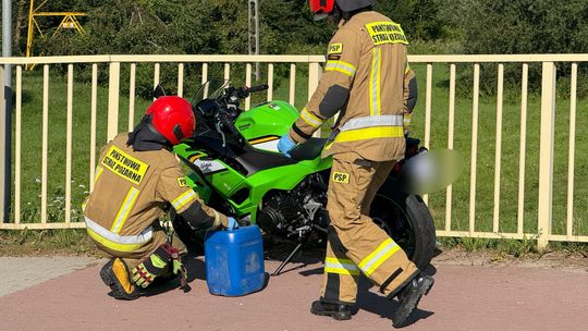 Zdarzenie drogowe z udziałem motocyklisty na ul. Marii Konopnickiej
