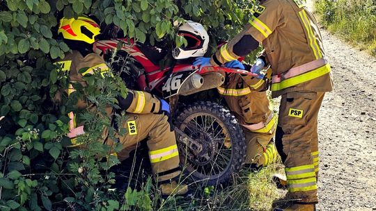 Zdarzenie drogowe z udziałem motocyklisty w Równem