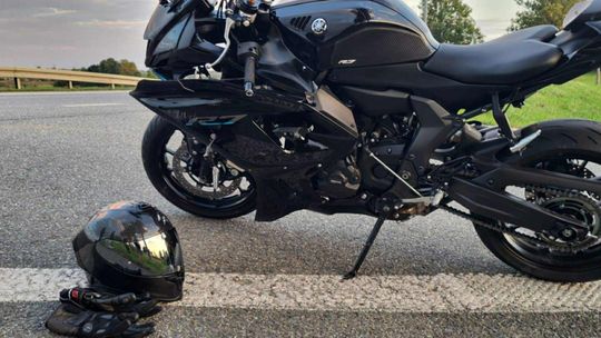 Zdarzenie motocyklisty z samochodem osobowym na DK28