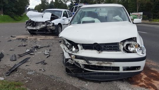 Zderzenie czołowo-boczne w Rymanowie na DK28