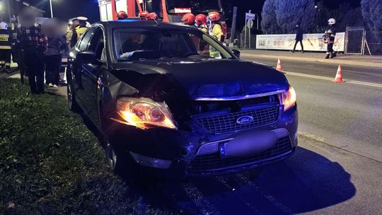 Zderzenie dwóch samochodów na DK28 w Miejscu Piastowym