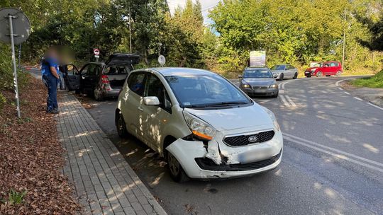 Zderzenie dwóch samochodów w Krościenku Wyżnym