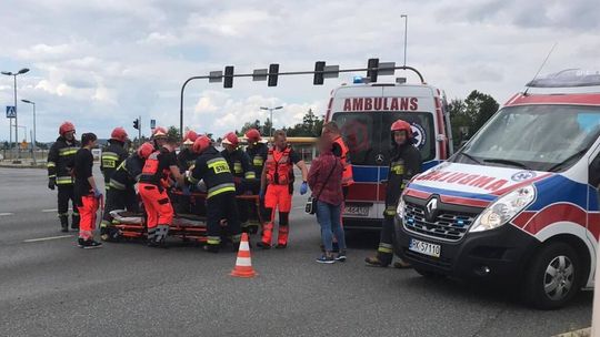 Zderzenie samochodów na DK28. Ranny egzaminator WORD