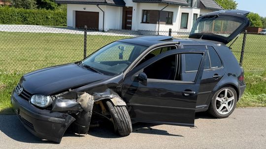 Zderzenie samochodów na Dolińskiej w Korczynie