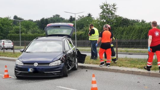 Zderzenie samochodów na ul. Podkarpackiej w ciągu DK28