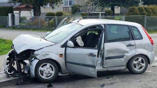 Zderzenie samochodów w Kopytowej