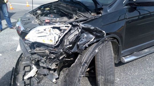 Zderzenie toyoty i hondy na DK19 w Łężanach