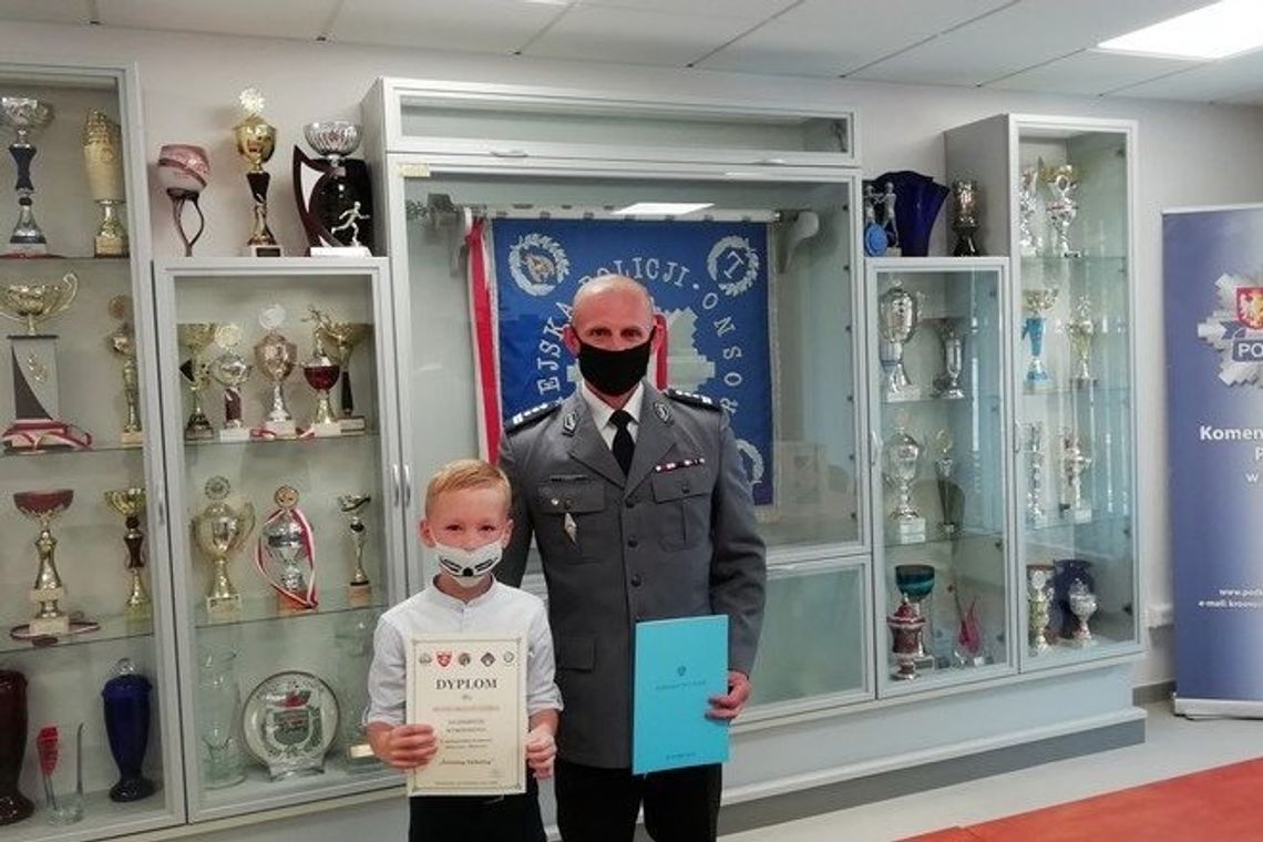 10-letni Mateusz wyróżniony przez policjantów