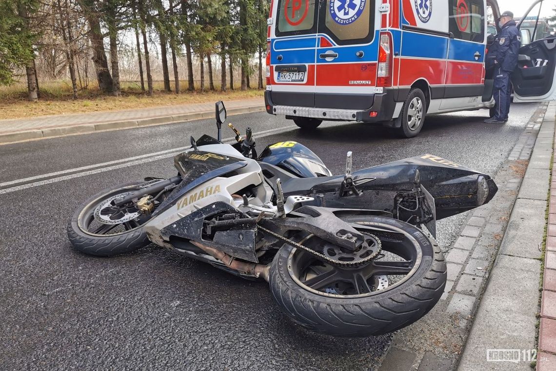 ? 42-latek nie udzielił pierwszeństwa motocykliście. Ranna 17-latka