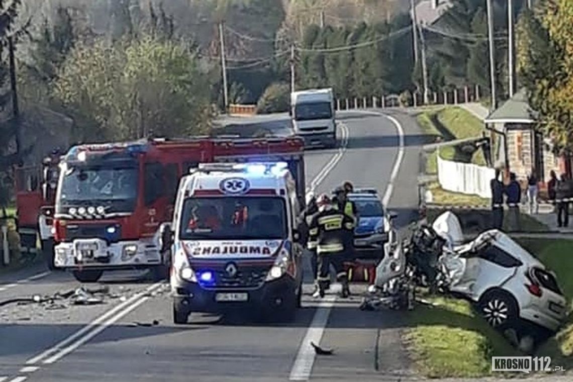 55-latka zginęła w wypadku. Zablokowana DK19 łącząca Krosno z Rzeszowem!