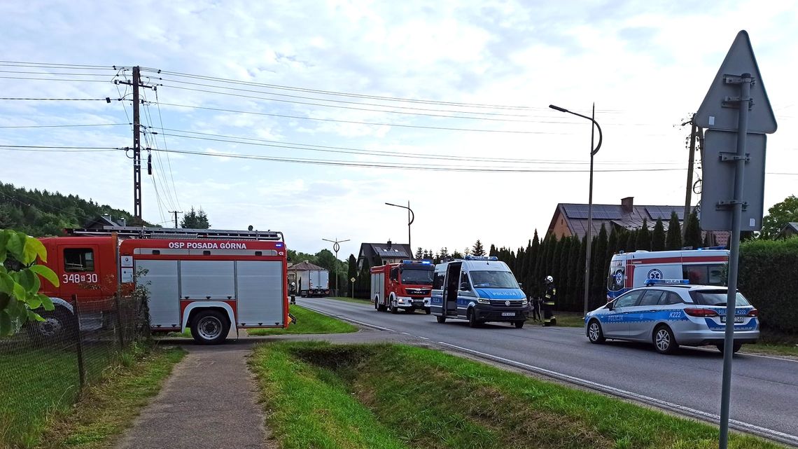 Potrącenie rowerzystki przez ciężarówkę. 44-latka została poważnie ranna