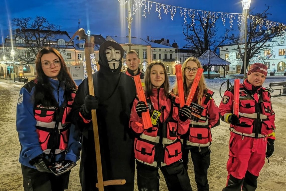 Akcja Legionu Gerarda. Promowali bezpieczeństwo wspólnie z... Ponurym Żniwiarzem