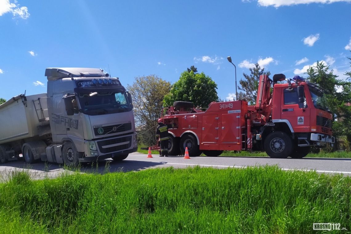 Akcja strażaków PSP na DK19 w Rogach