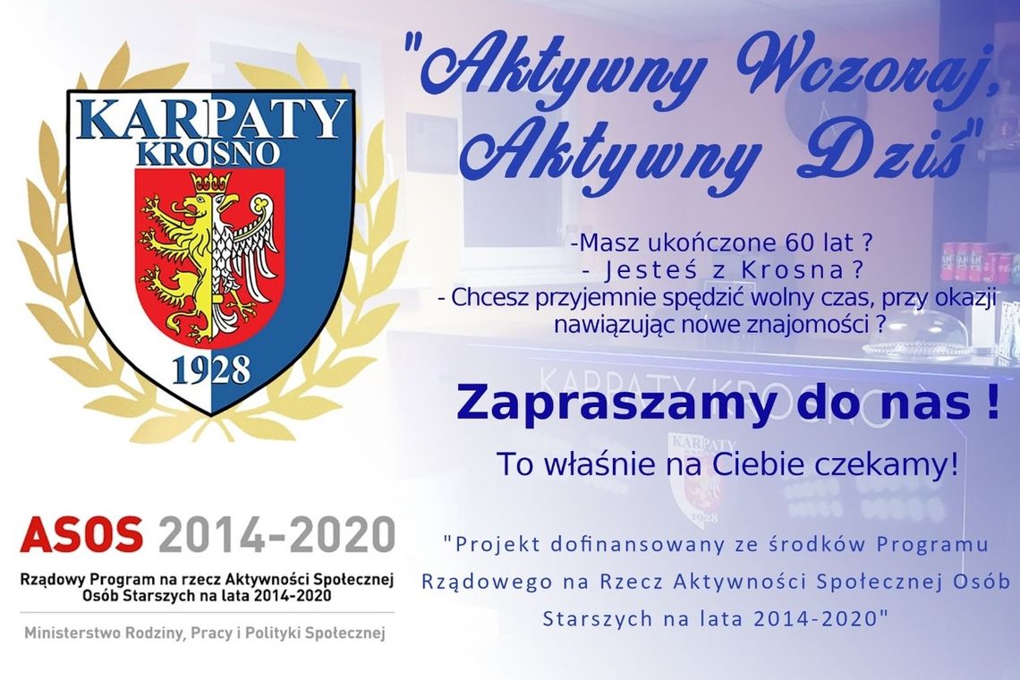 "Aktywny wczoraj, aktywny dziś" - projekt aktywizacji starszego grona "biało-niebieskich"
