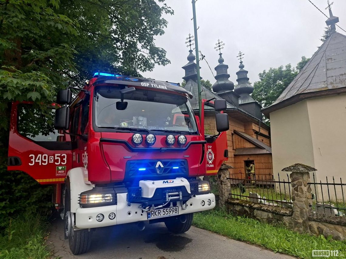 Alarm przeciwpożarowy w drewnianym kościele w Zawadce Rymanowskiej Alarm przeciwpożarowy w drewnianym kościele w Zawadce Rymanowskiej
