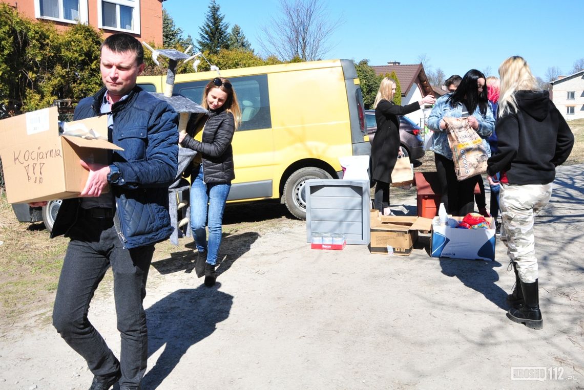 Budy, drapaki, karma dla psów i kotów. Wszystko zostało przekazane do przytuliska i kociarni