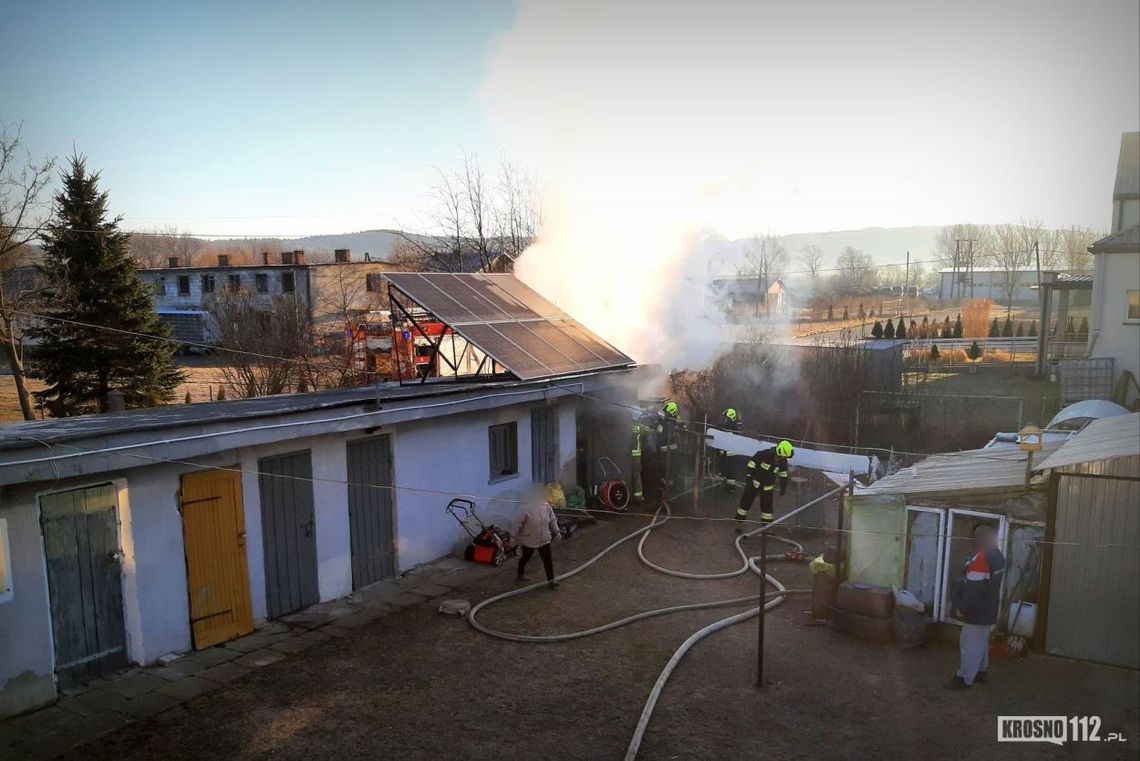 ? Cergowa. Pożar budynku gospodarczego