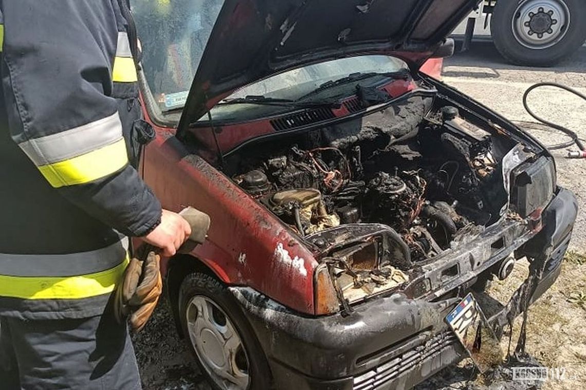 Cinquecento zapaliło się w Iwoniczu przy restauracji
