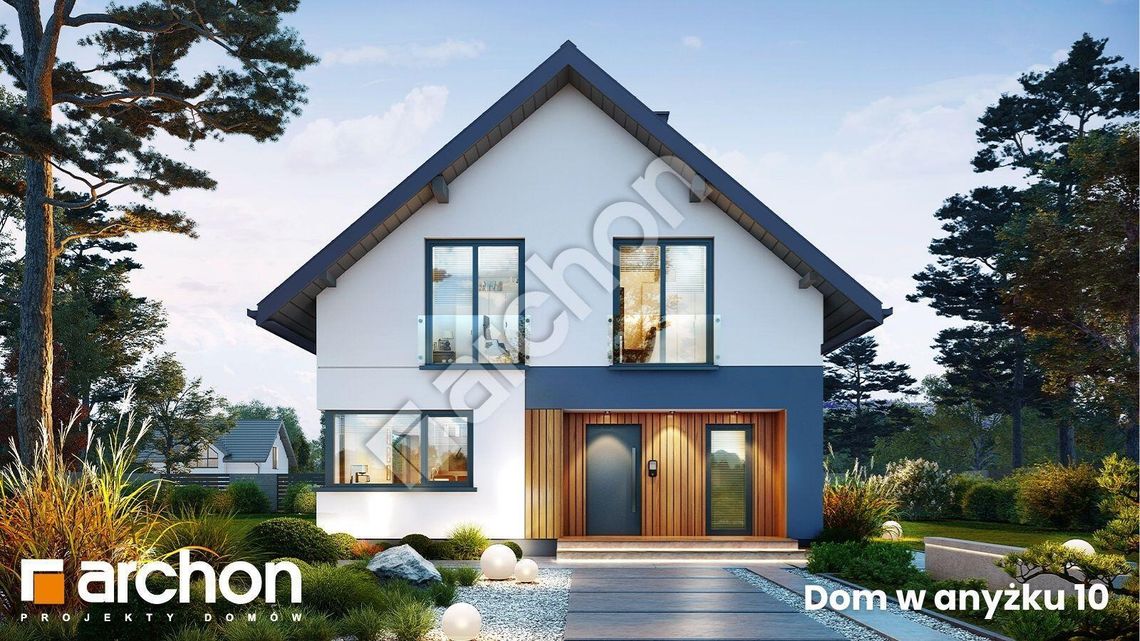 Dom w anyżku 10 - salon i 5 pokoi, idealny na wąską działkę. Dom w anyżku 10 - salon i 5 pokoi, idealny na wąską działkę.