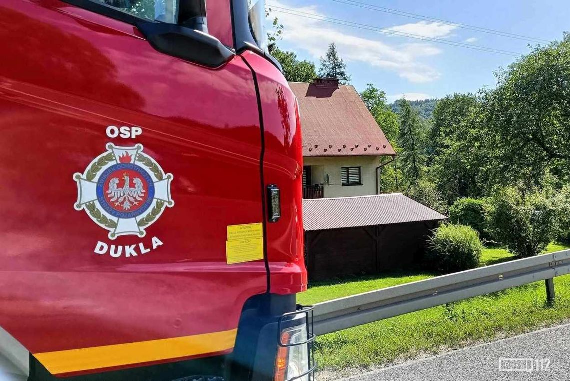 Dukla. Pożar instalacji elektrycznej w budynku