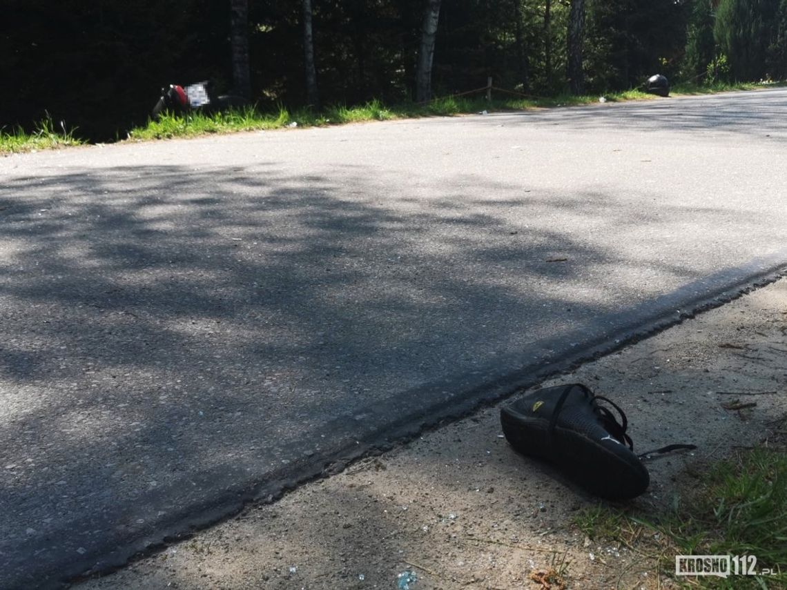 Dwa zdarzenia z udziałem motocyklistów w Węglówce. Droga na Wysoką Strzyżowską zablokowana