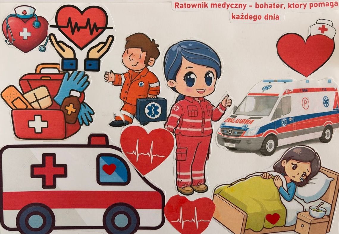 Dzieci narysowały ratowników medycznych. Rozstrzygnięto konkurs plastyczny