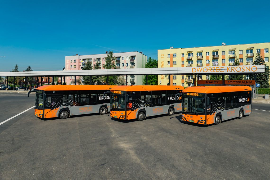 Elektryczne autobusy MKS Krosno od piątku wyjechały na linie
