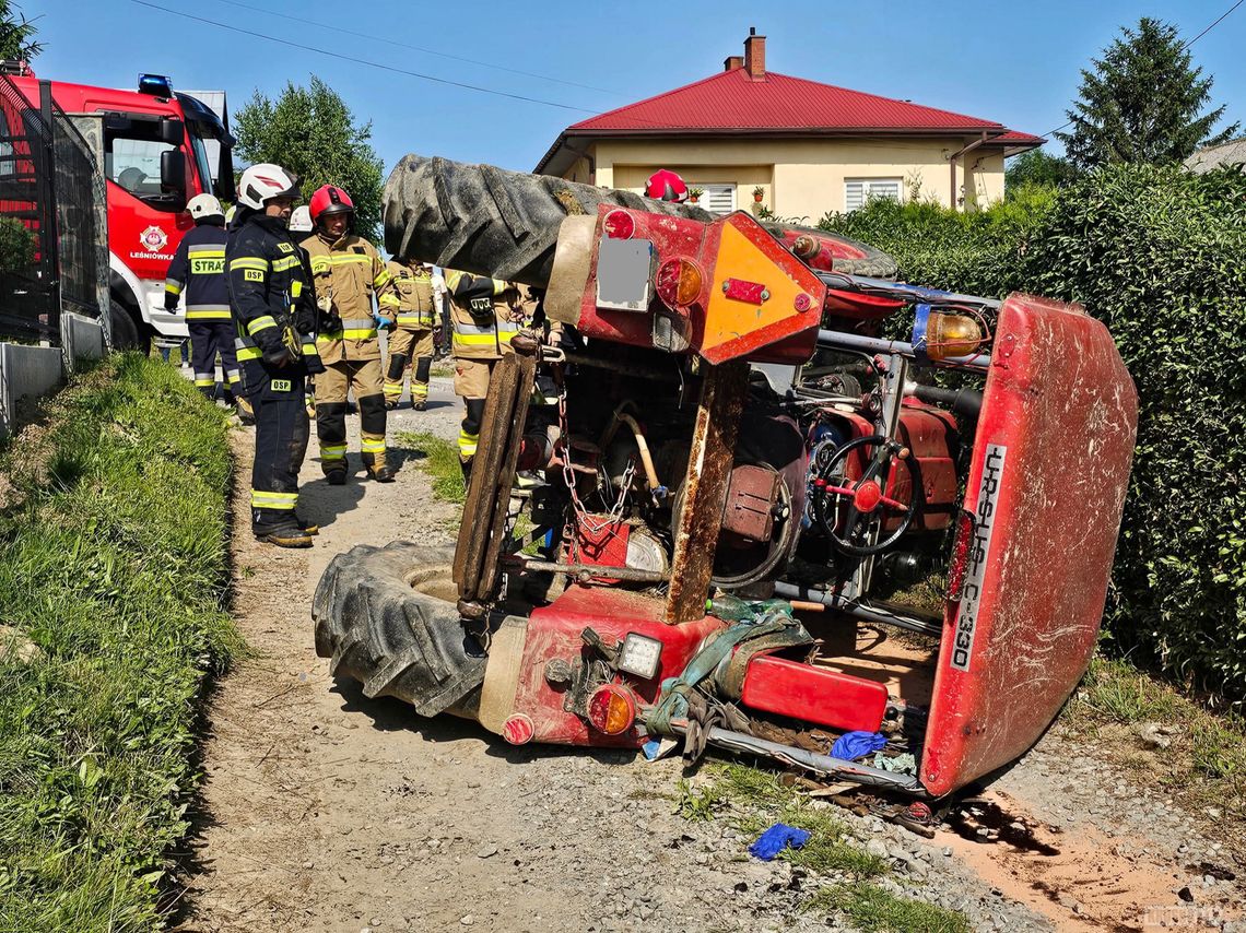 Faliszówka. Wypadek nietrzeźwego traktorzysty