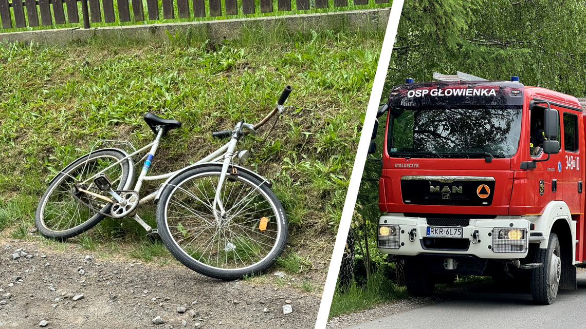 Głowienka. 49-letni rowerzysta poważnie ranny