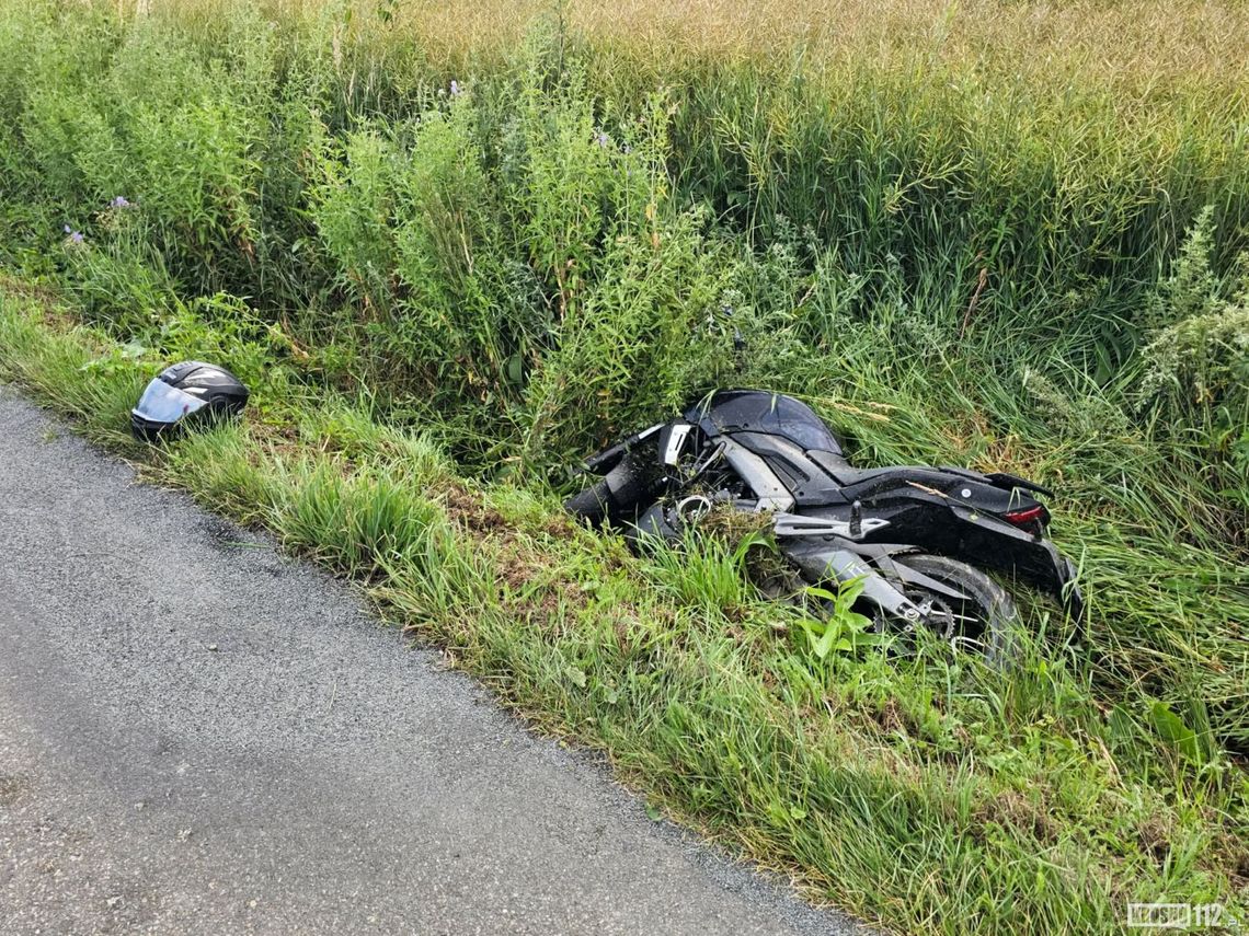 Głowienka. Kolizja z udziałem motocyklisty