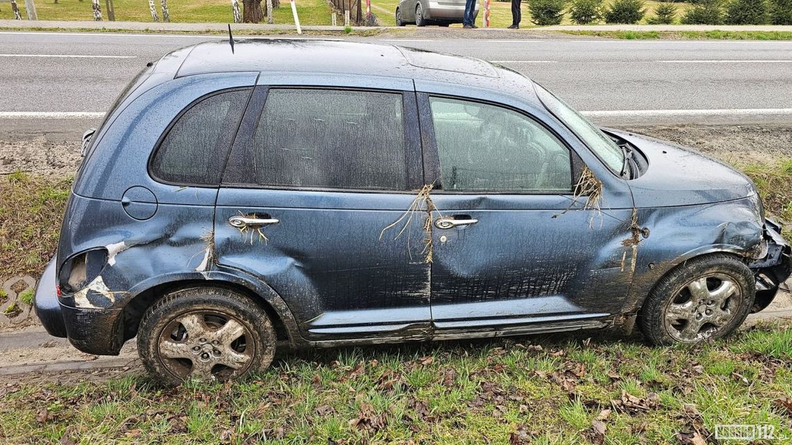 Groźna kolizja na DK28. Kierowca nie chciał zderzyć się z sarną Groźna kolizja na DK28. Kierowca nie chciał zderzyć się z sarną