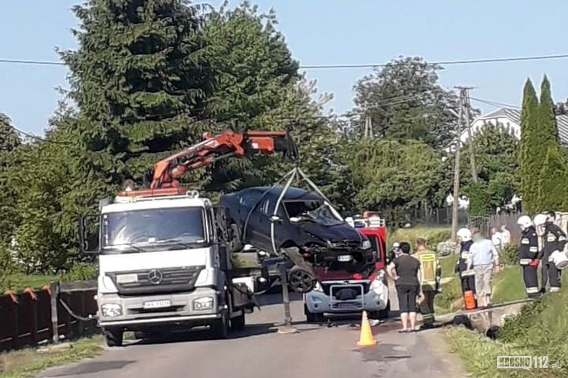 Groźnie wyglądająca kolizja w Kobylanach
